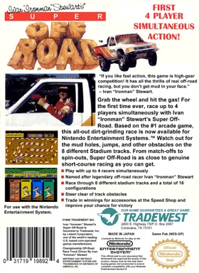 Ivan 'Ironman' Stewart's Super Off Road (USA) box cover back